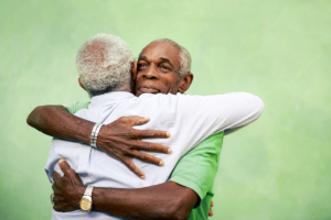 A person demonstrating how to help a loved one with alcohol addiction