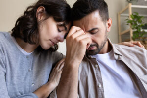 Woman acknowledging, "My boyfriend is going to rehab."