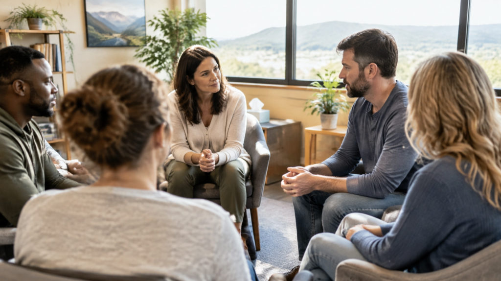 Group therapy discussion